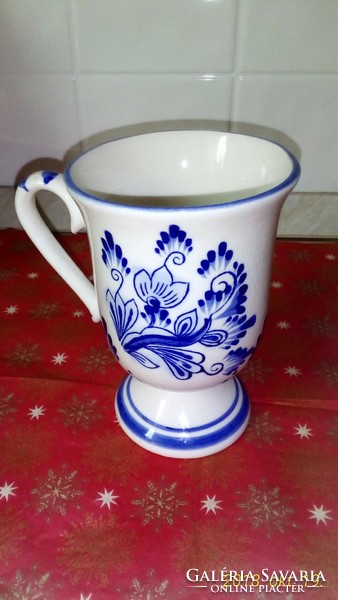 Dutch ceramic cup with dolphin pattern