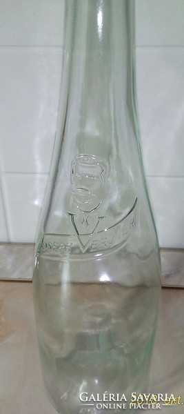 Old glass wine bottle with the inscription Joseph Verdier