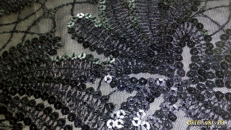 Black large sequin decorative cushion cover