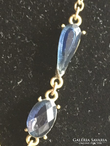 Avon necklace from the 1970s avon collection with metal sapphire faceted stones