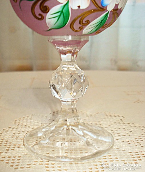Jubilee crystal wine goblet /70 years/, glass