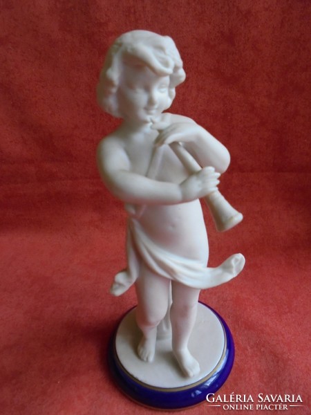 Nápolyi porcelán puttó figura