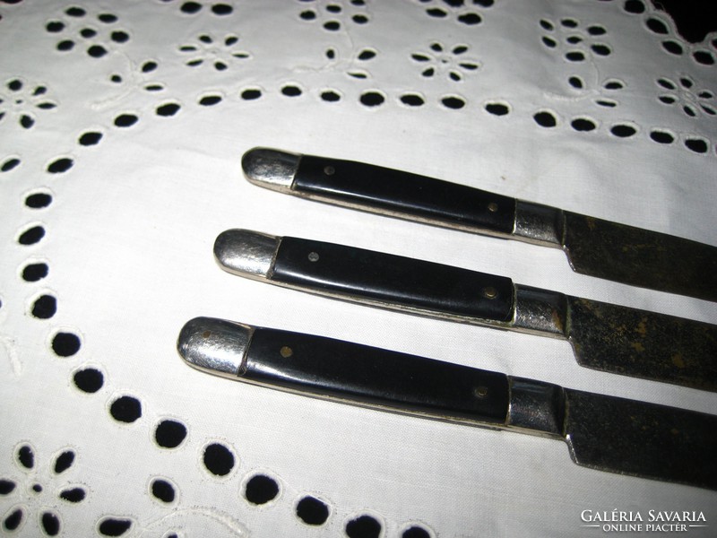 Antique butter knives with ebony handle 3 pcs