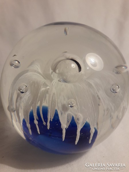 Glass paperweight bursting bubble playing on water good big bodied spectacular almost kilo