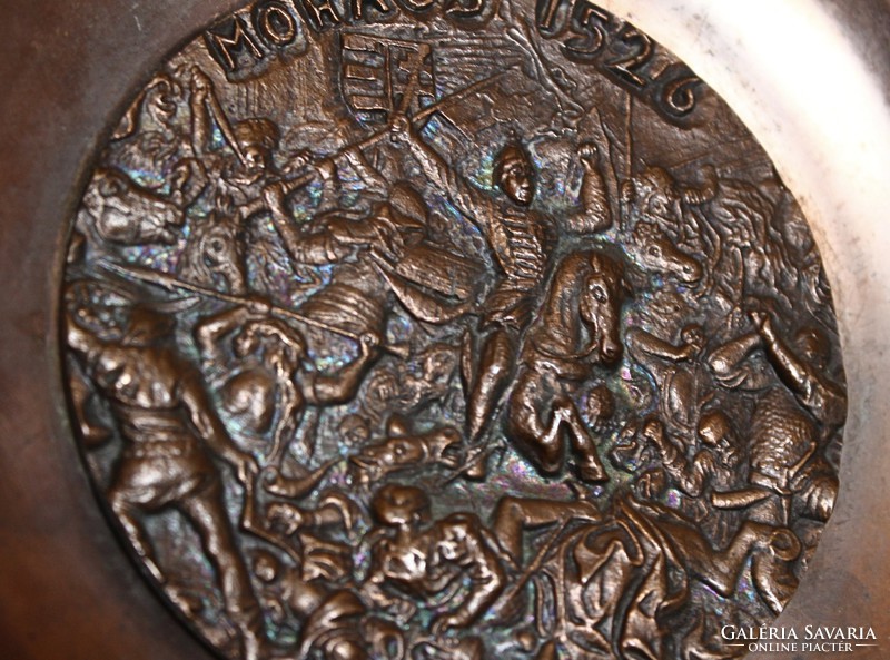 Mohács 1526 bronz plakett.