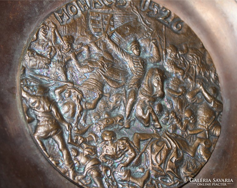 Mohács 1526 bronz plakett.