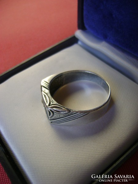 Large silver signet ring