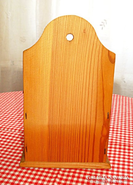Rustic salt or match holder that can be hung on the wall