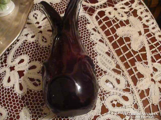 Nice thick-walled burgundy vase