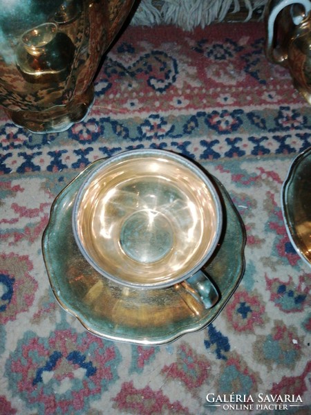 Eladásra kínálok antik nagyon finom porcelán kávés készlet aranyozott