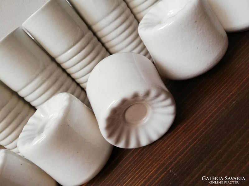 György gabriella ceramics semi-porcelain glazed white stoneware, spice holders, candle holders