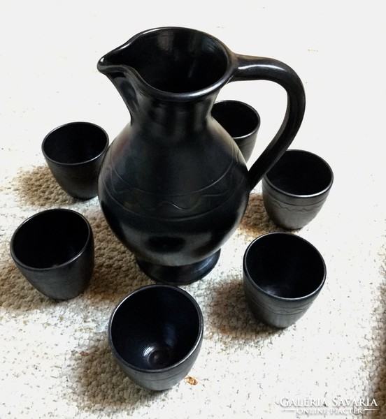 Black ceramic set with special antiquity!