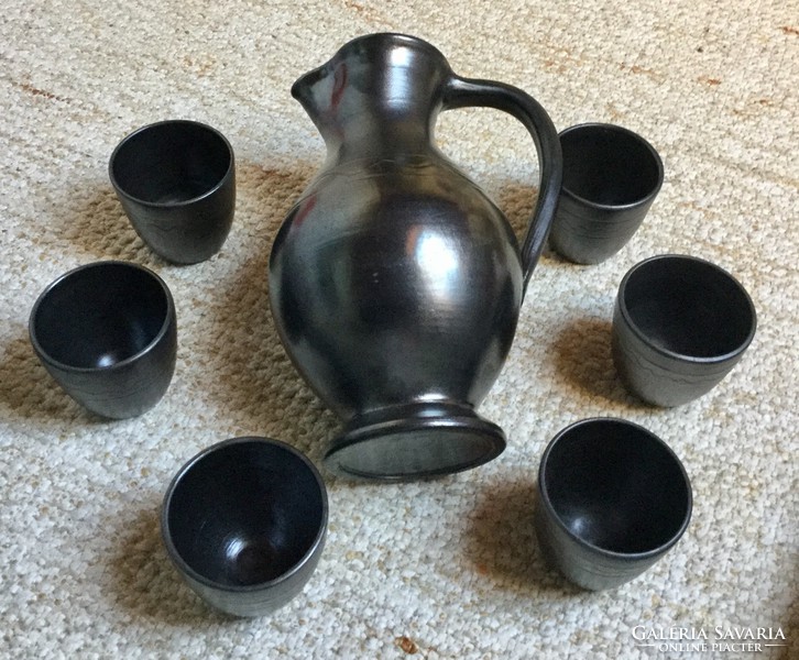 Black ceramic set with special antiquity!