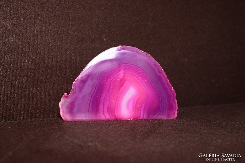 Pink agate geode