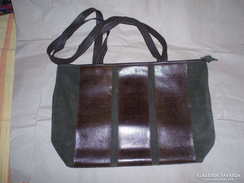 Vintage leather women's shoulder bag