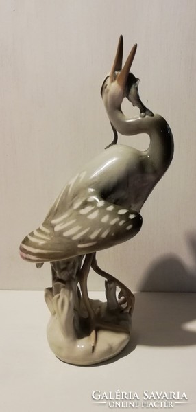 Óriási méretű ( 29 cm ), extra ritka Royal Dux madár