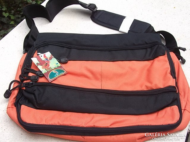 New pearl canvas laptop shoulder bag; sports bag - adjustable shoulder strap 46x33 cm