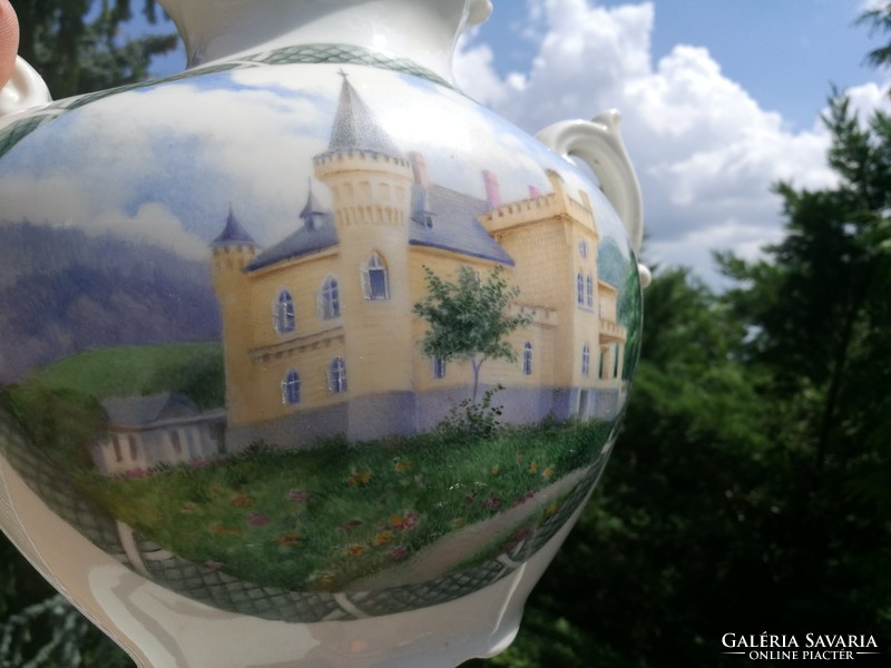 Old Austrian vase with castle