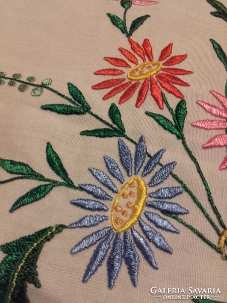 Hand-embroidered table runner, tablecloth 35 x 74 cm