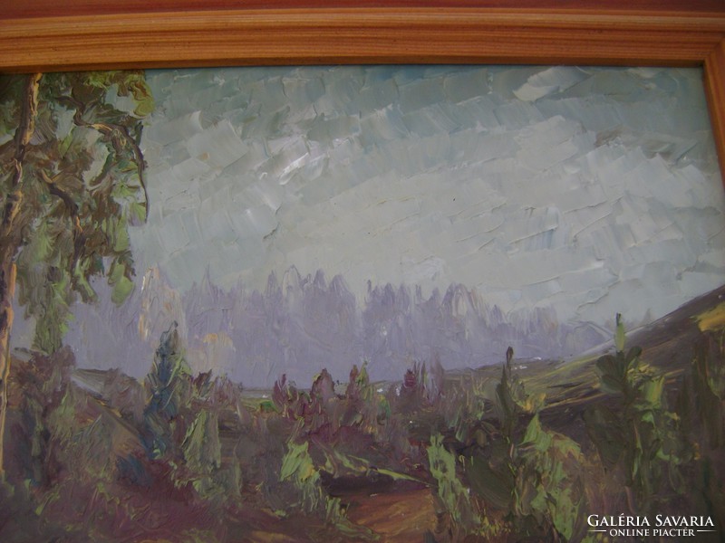An auctioned oil painting in Nagybánya style is a wonderful work