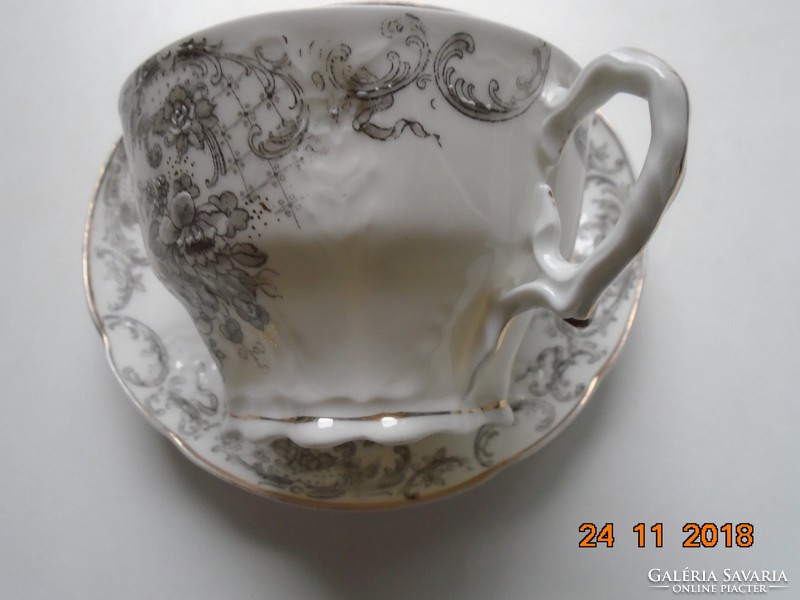 19 Sz imperial embossed baroque tea set, hand numbered