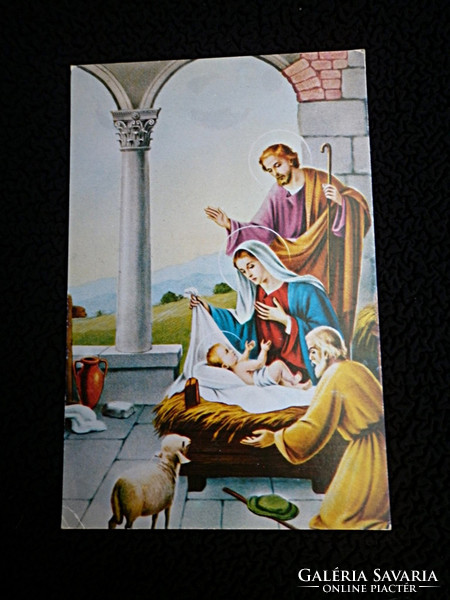 Vintage képeslap Jézus Máriával postatiszta