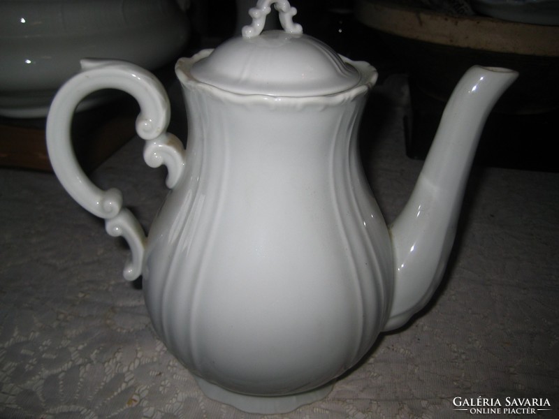 Zsolnay  teás  régi , barokkos   kiöntő  23 cm jelzett