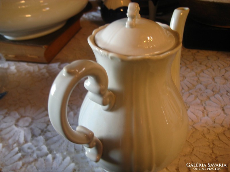 Zsolnay  teás  régi , barokkos   kiöntő  23 cm jelzett