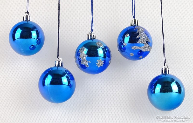 0V301 Kék karácsonyfa gömbdísz 5 darab