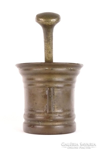 0U184 Antik bronz mozsár patika mozsár 3.1 kg