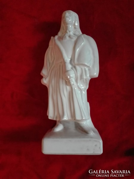 Porcelán csikós férfi  figura, nagy méretű 28,50 cm.,hibátlan,akár jelzés nélküli Zsolnay is lehet
