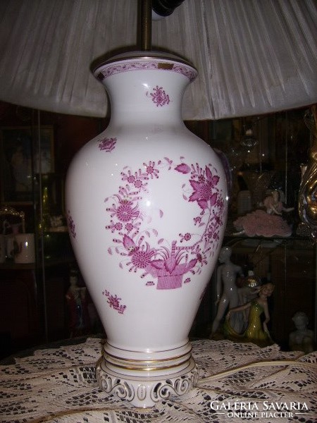 Nagyméretű Herendi porcelán asztali lámpa