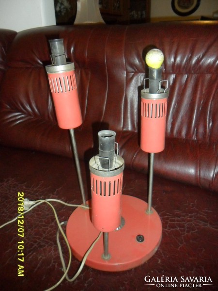 Retro 3 ágú fém asztali lámpa