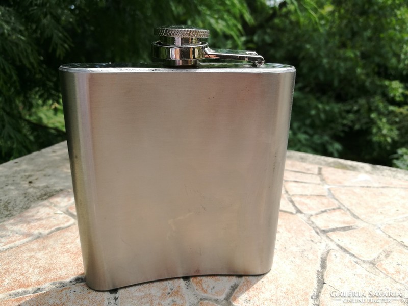 Flask with inscription