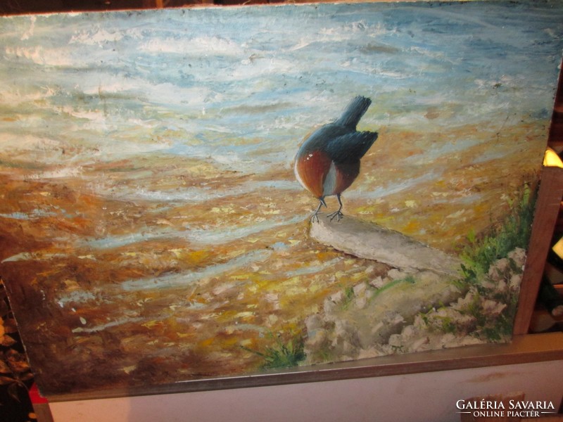 Kingfisher oil canvas painting