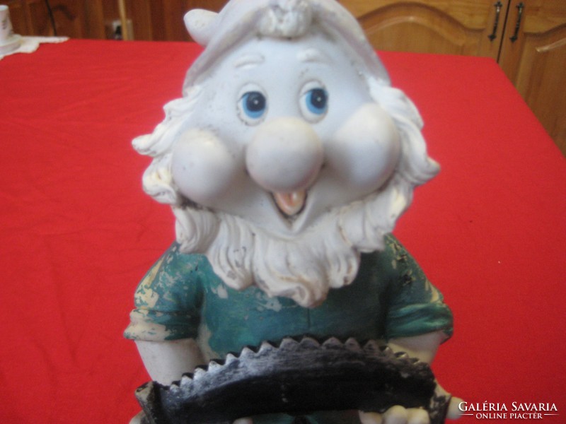 Retro toy dwarf, made of rubber, spring-loaded head from the 50's, 23 cm