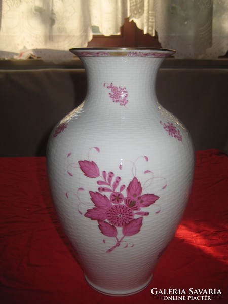 Beautiful large Herend vase with Appony pattern, flawless diameter 20 x 32 cm, height