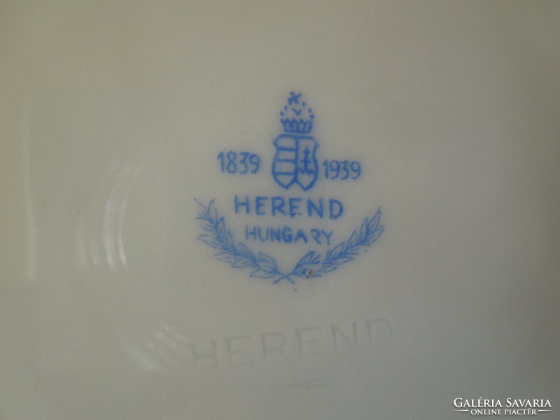 Antique Herend Apony Orange Flat Plate 1939 Anniversary Edition