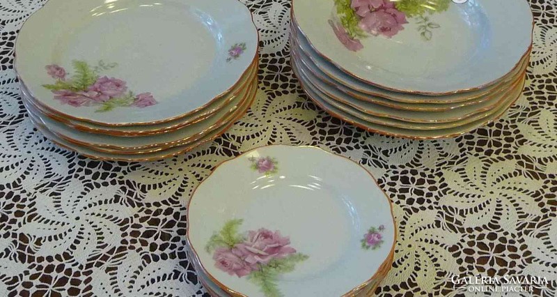 Pink zsolnay plate plate set tableware