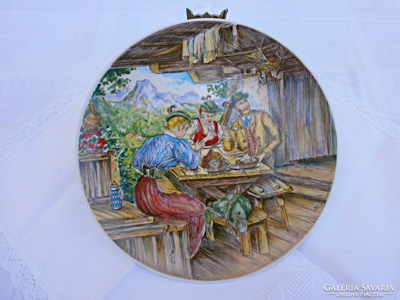 Beautiful scenic porcelain decorative plate, Seltmann Weiden