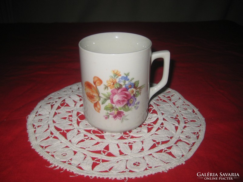 Zsolnay, cup with flower pattern 7.4 x 9.4 cm, nice condition