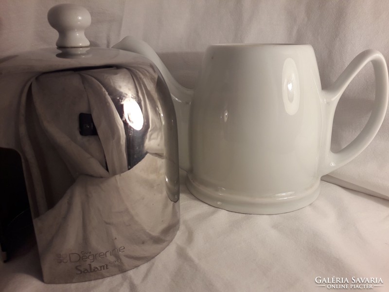 Guy degrenne design 1953 - marked original tea pouring thermo warm porcelain teapot