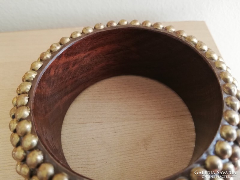 Old bracelet, wood-copper