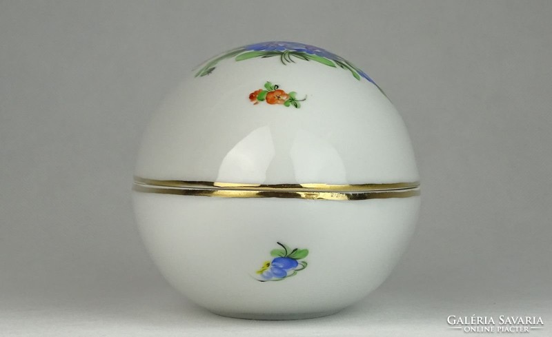 0U589 Nagyméretű Herendi porcelán tojás bonbonier