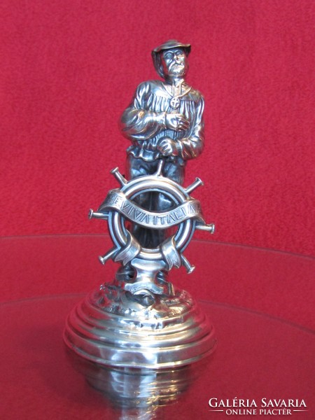 Antique silver human shaped toothpick holder