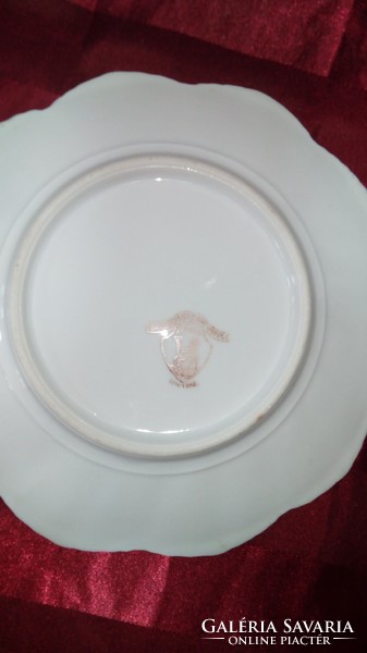 Old rosy small plate "britannia porcelain works karlsbad austria"