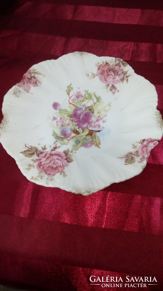Old rosy small plate "britannia porcelain works karlsbad austria"