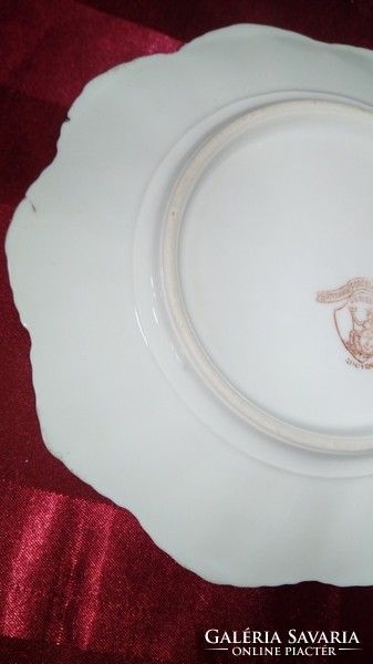 Old rosy small plate "britannia porcelain works karlsbad austria"
