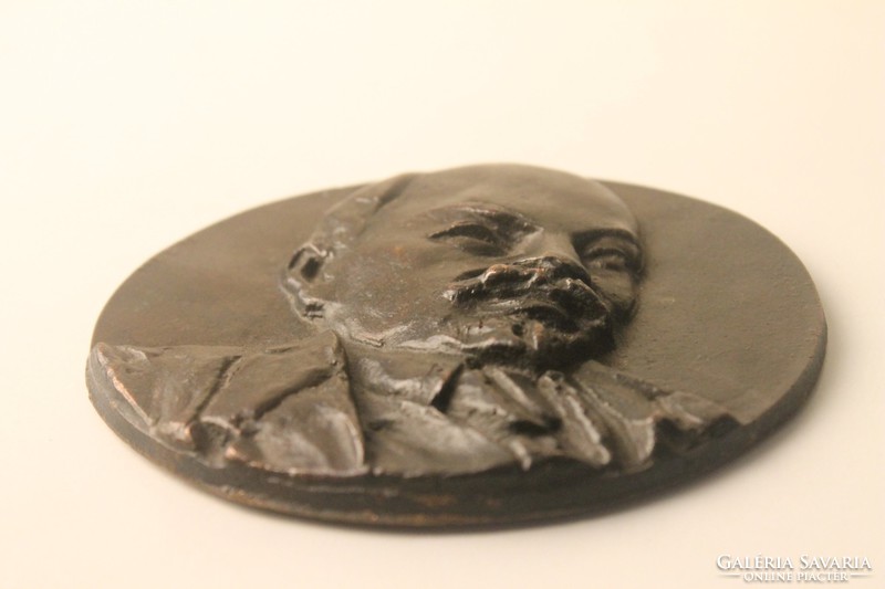 Lenin bronz plakett