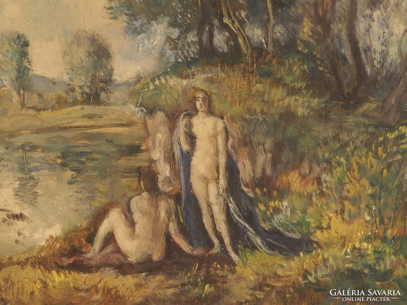 Unknown painter: bathers, early 20th century